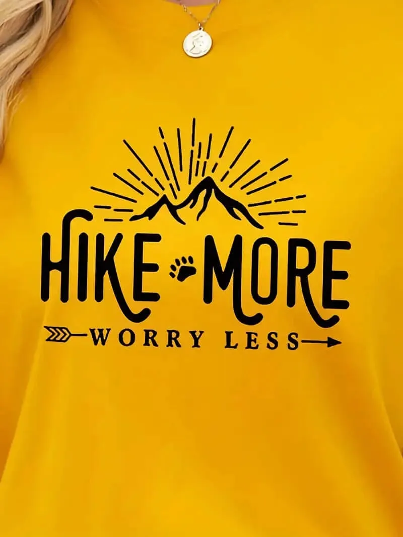 Hike More' Crewneck T-Shirt for Active Women