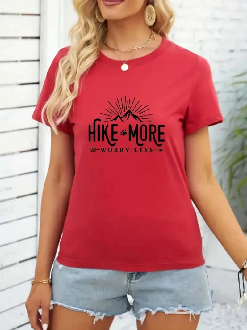 Hike More' Crewneck T-Shirt for Active Women