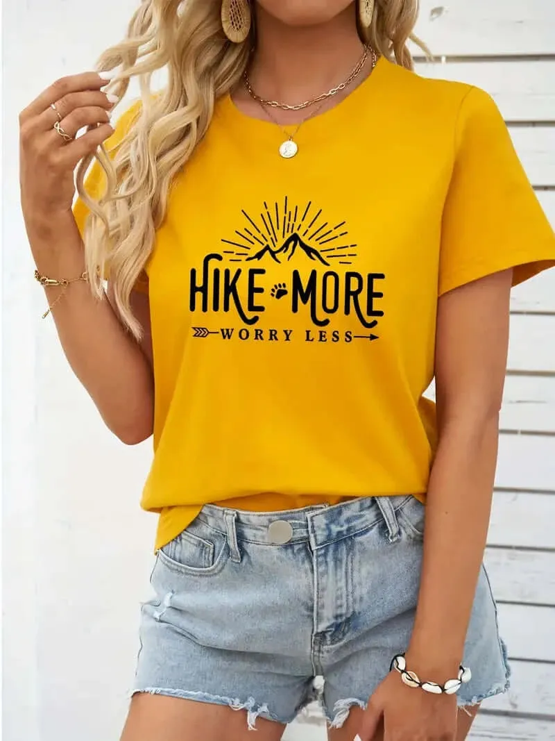 Hike More' Crewneck T-Shirt for Active Women