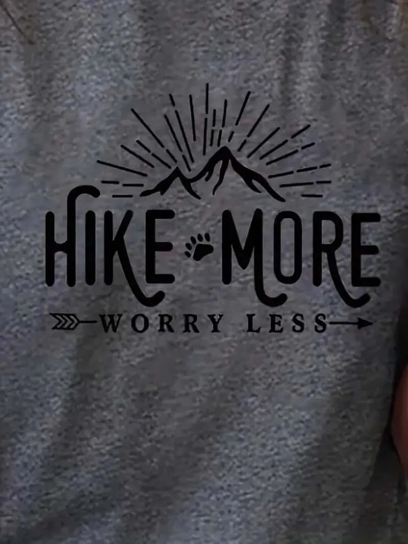 Hike More' Crewneck T-Shirt for Active Women