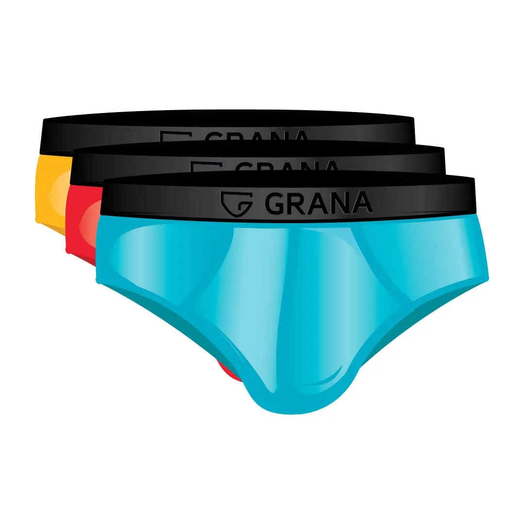 Hip Brief Assorted Colors - 3 Pack