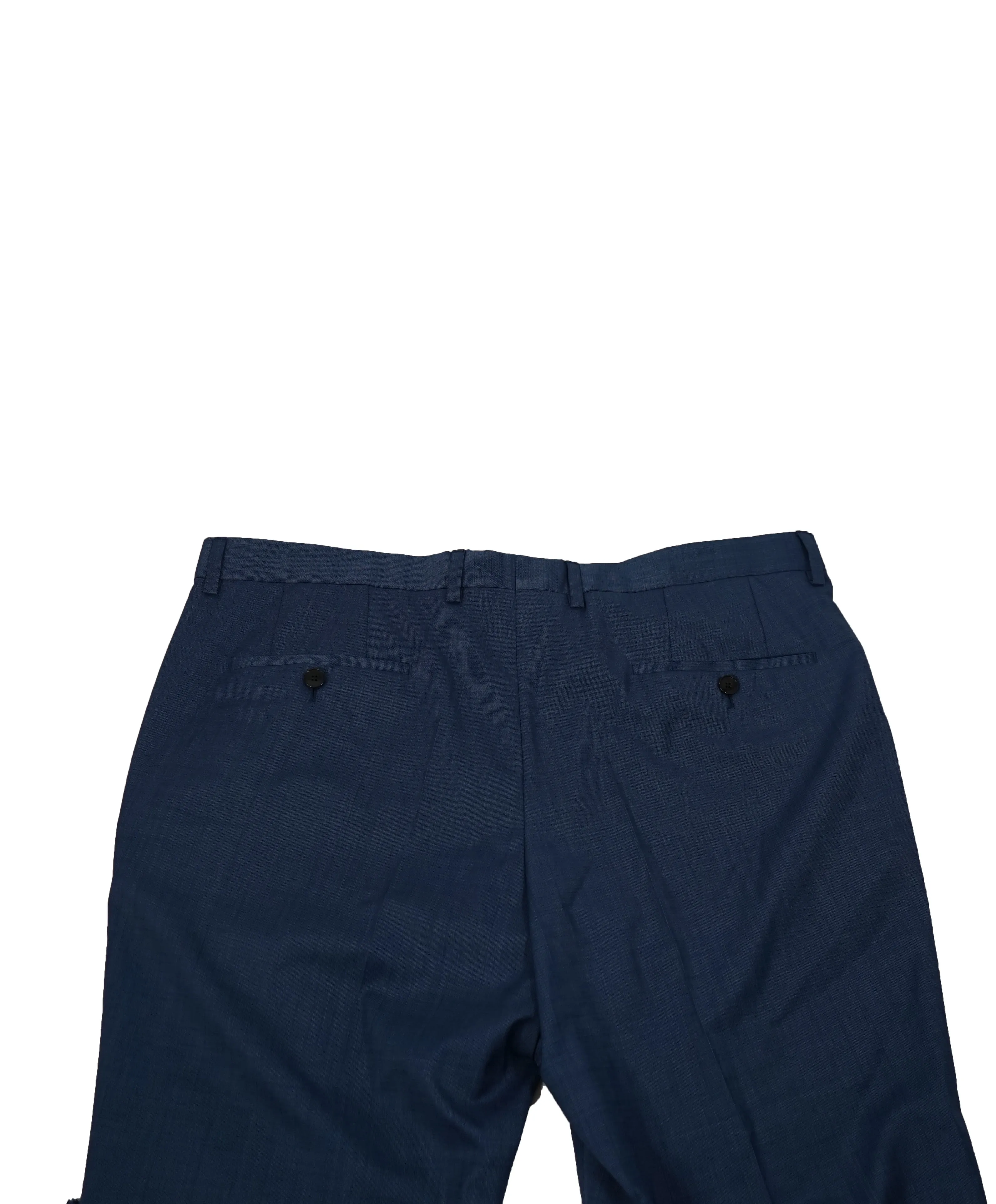 HUGO BOSS - Medium Blue Flat Front Dress Pants - 37W