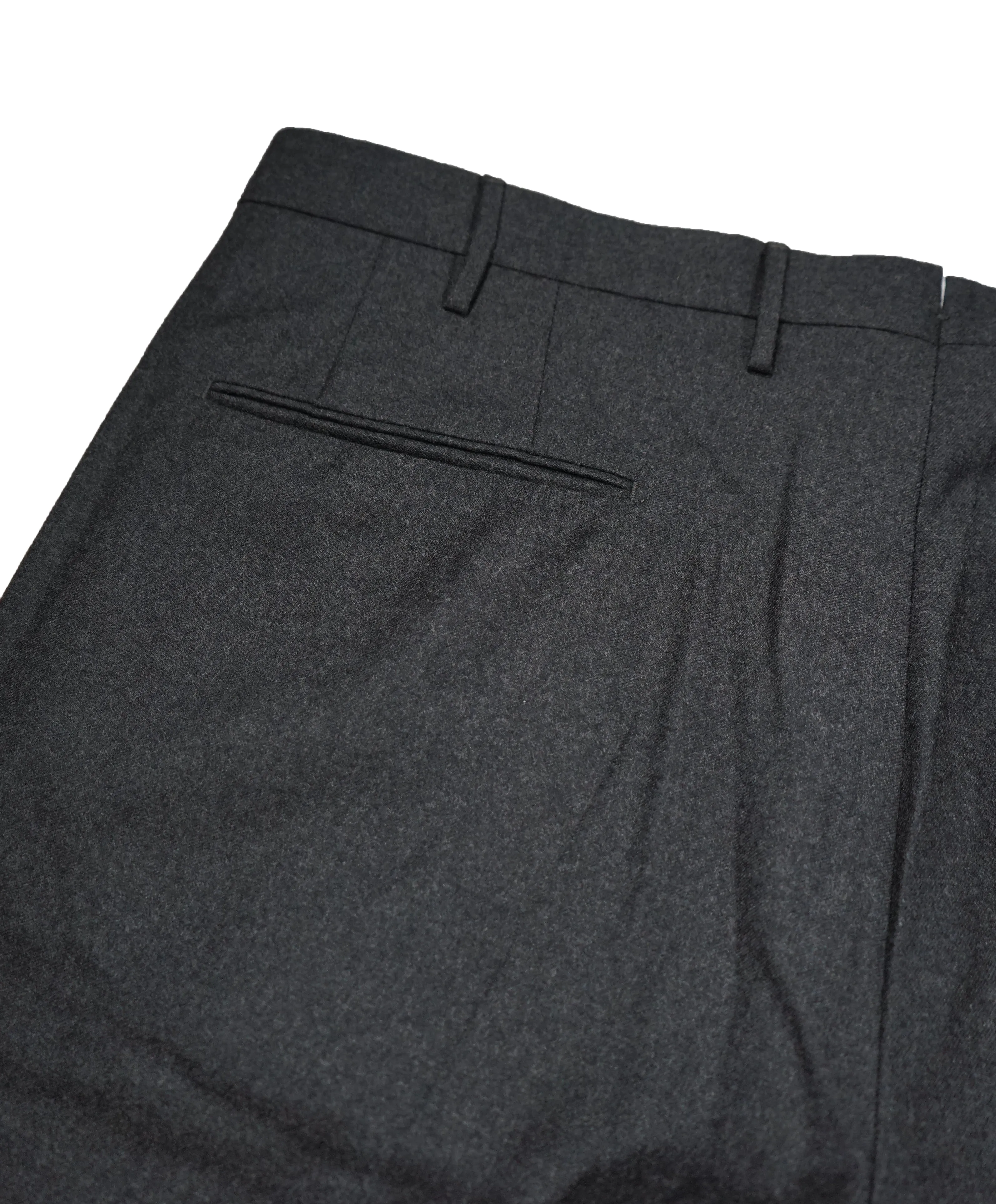 INCOTEX - Logo Tassel Gray Slim Fit Light Flannel Dress Pants Super 100’s - 37W
