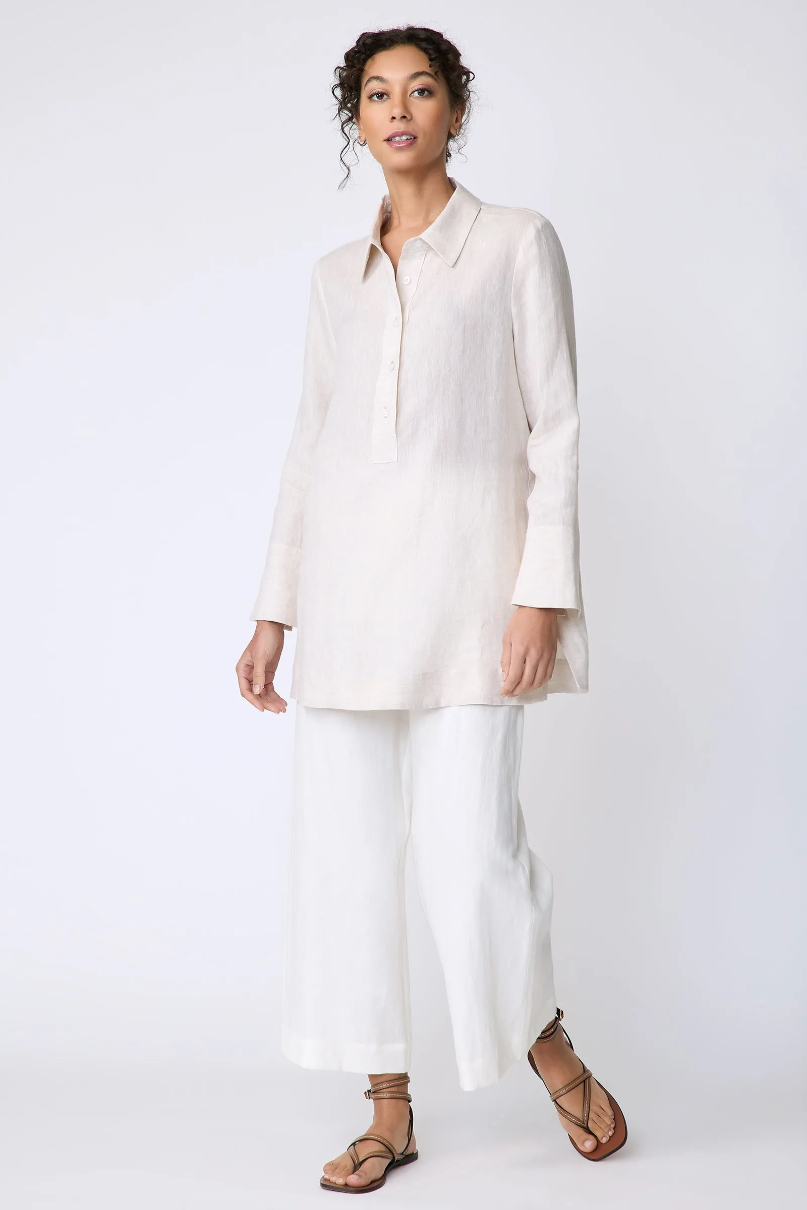 Inez Placket Tunic - Sand