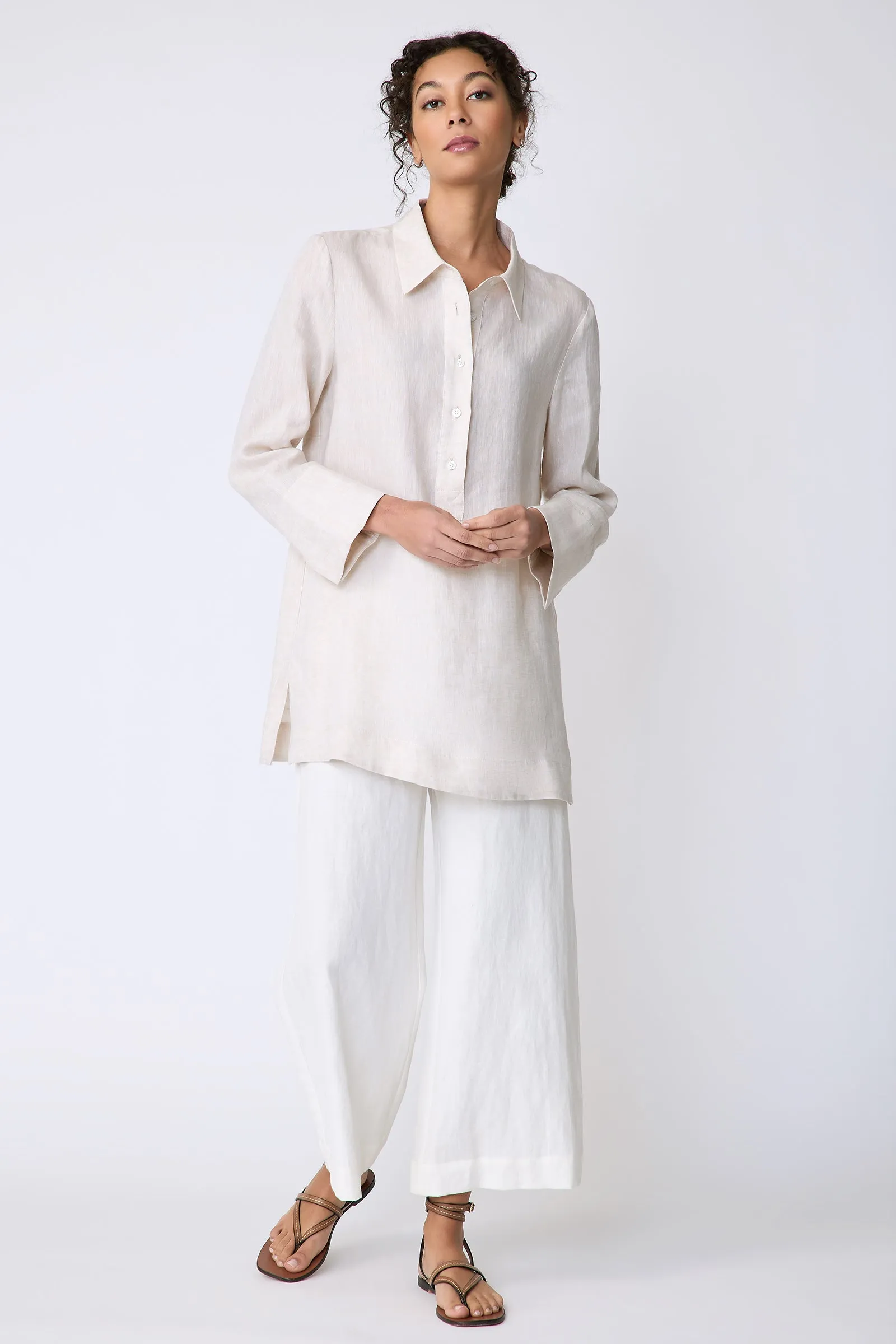 Inez Placket Tunic - Sand
