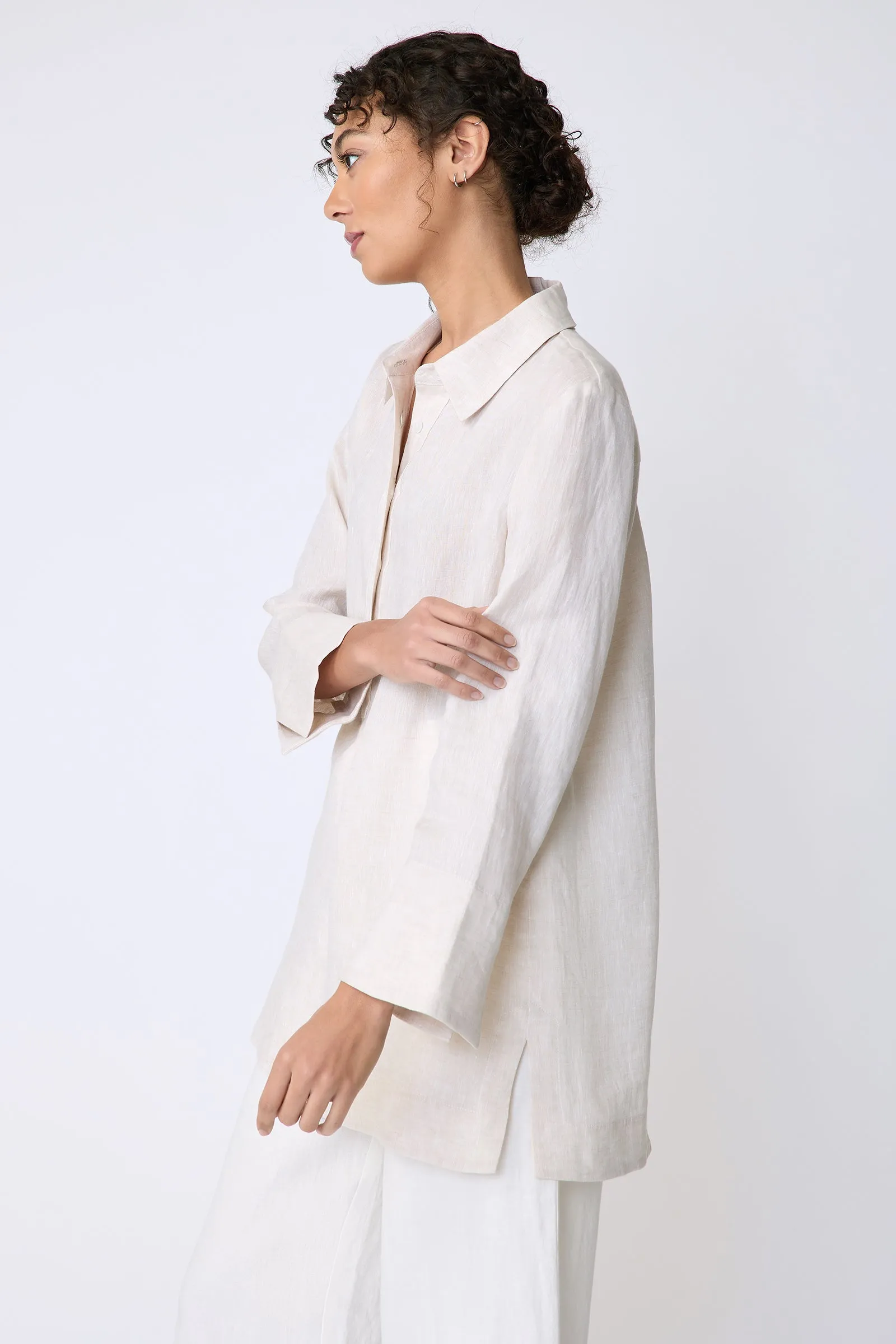 Inez Placket Tunic - Sand