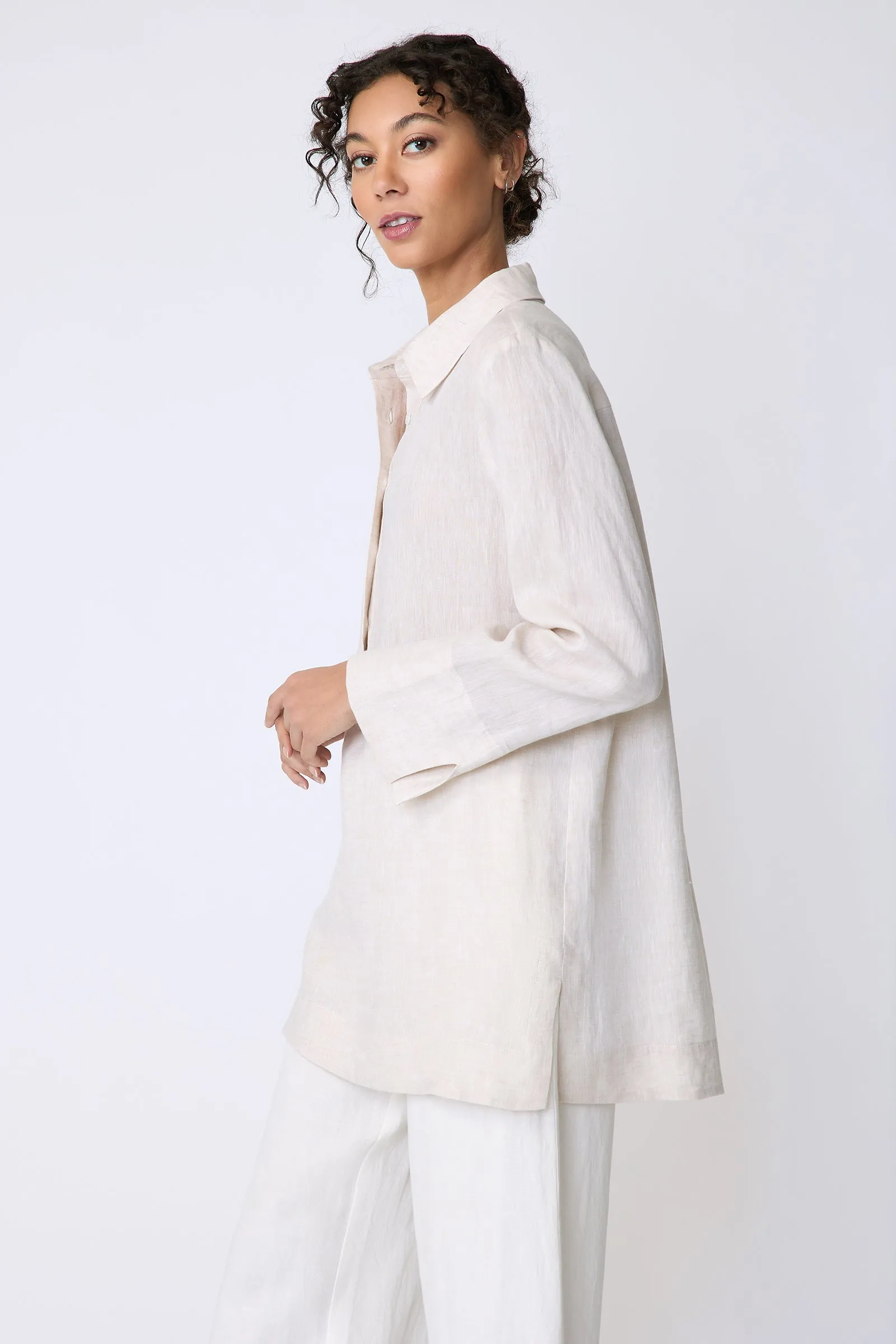 Inez Placket Tunic - Sand
