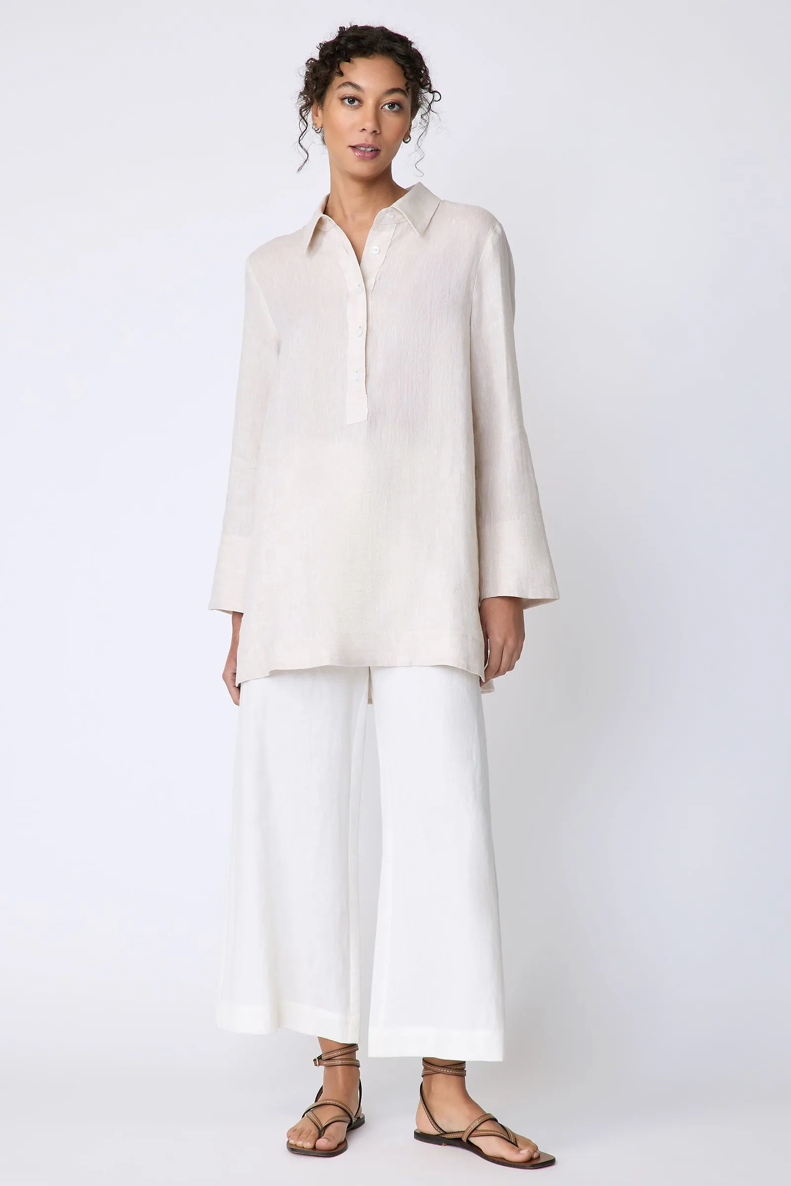 Inez Placket Tunic - Sand