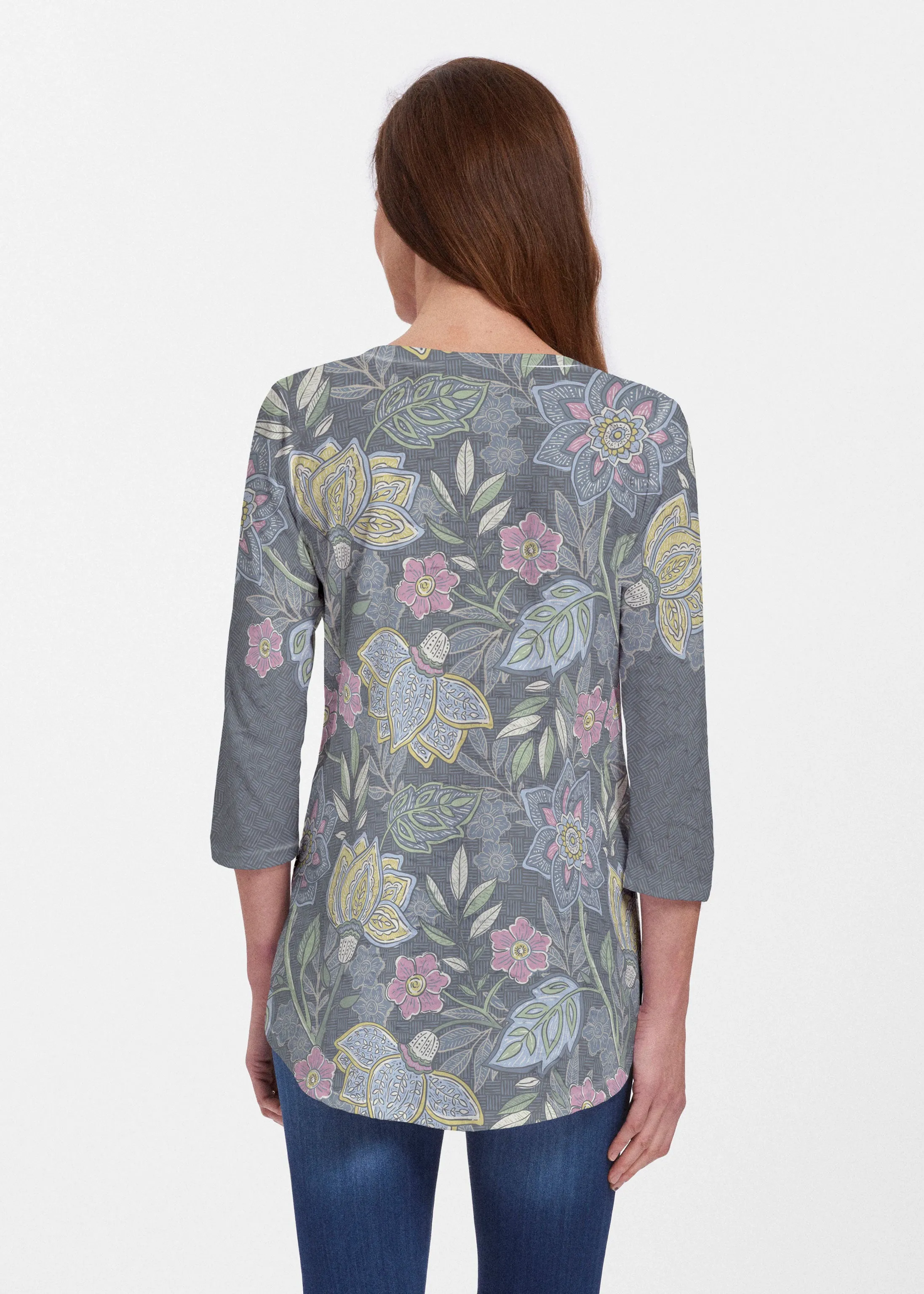 Isabellas Garden (13410) ~ Signature V-neck Flowy Tunic