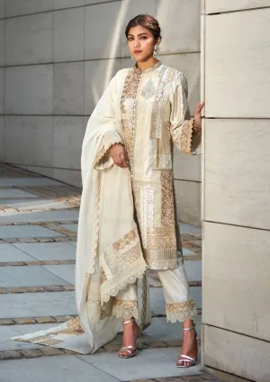 Ivory gold embellished kurta set