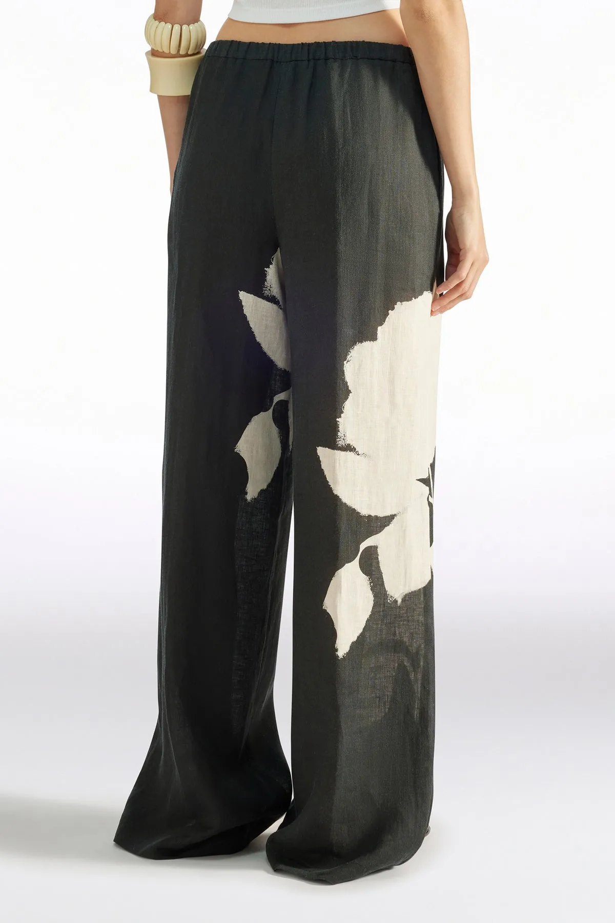 JACOB FLAX TROUSER - BIRCH MACRO ROSE