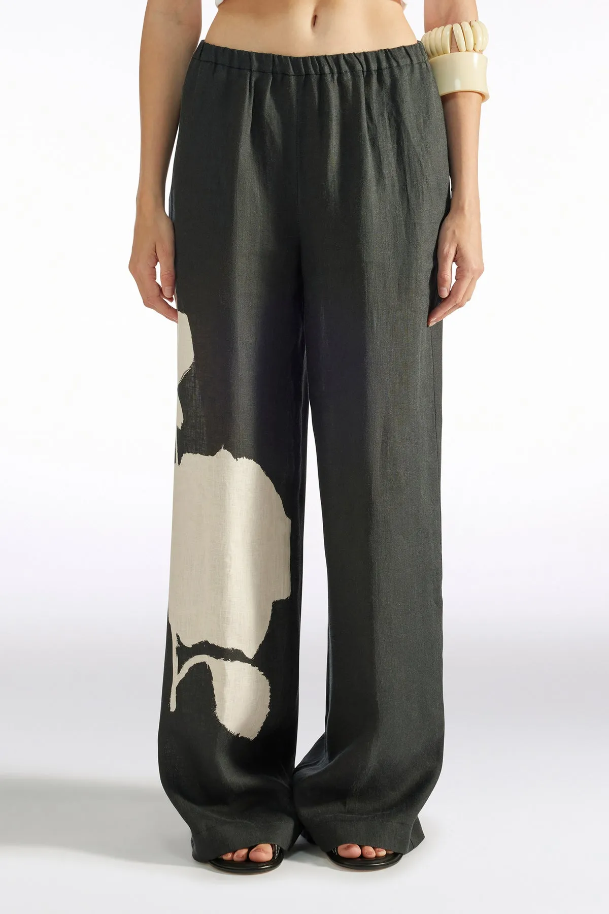 JACOB FLAX TROUSER - BIRCH MACRO ROSE