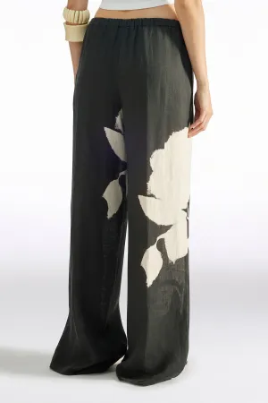 JACOB FLAX TROUSER - BIRCH MACRO ROSE