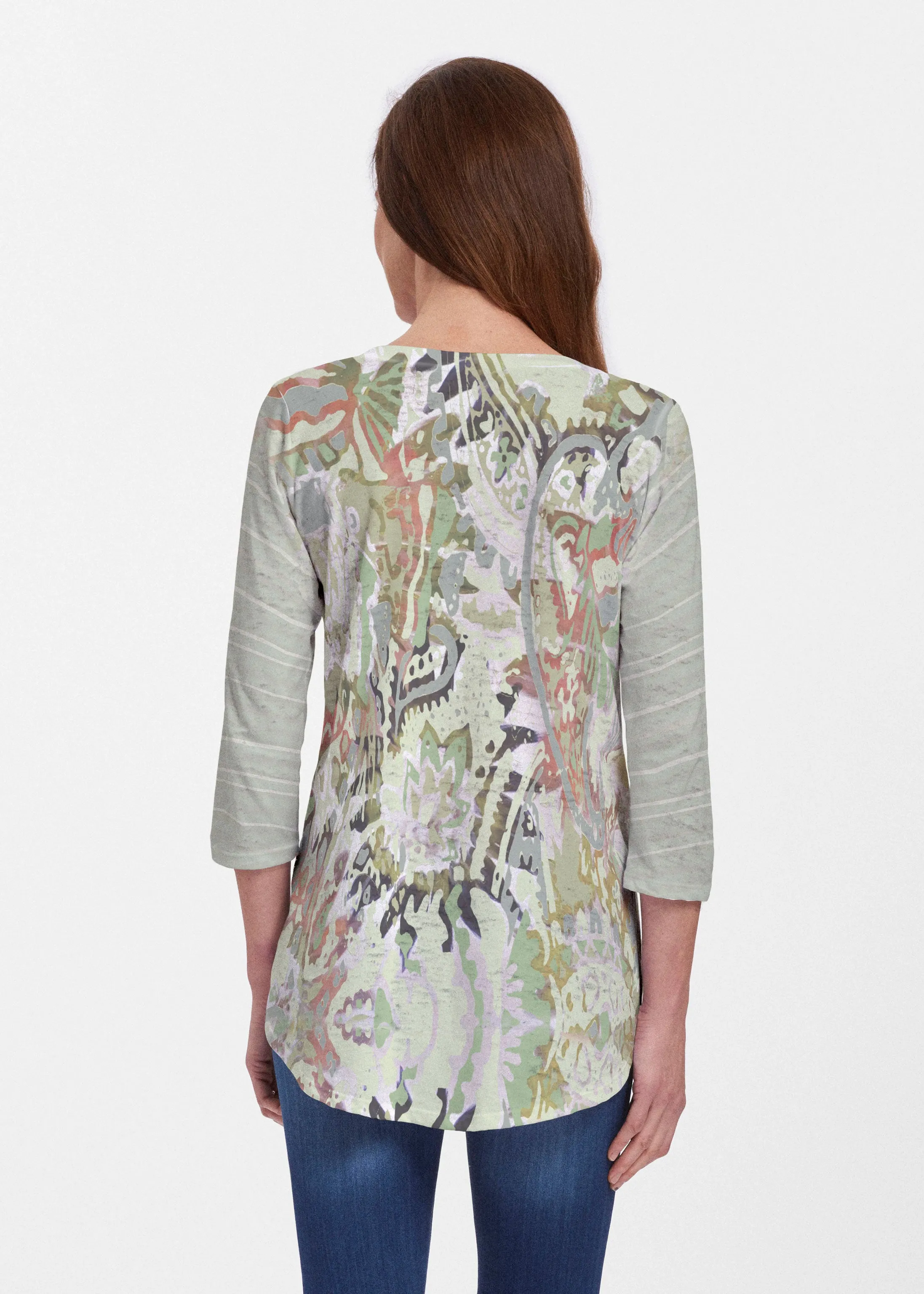 Jungle Escape (19156) ~ Signature V-neck Flowy Tunic