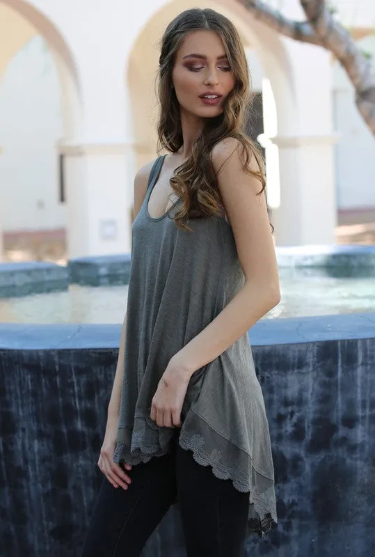 JUNIPER LACE TRIM TUNIC