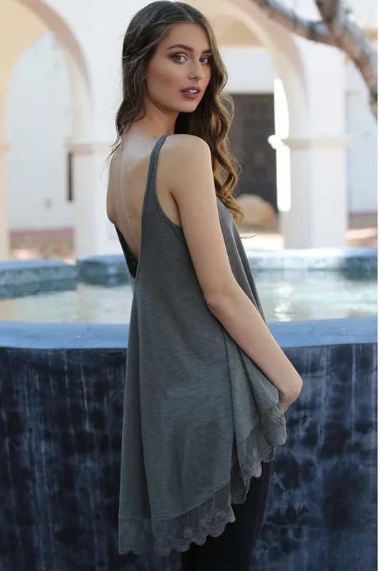 JUNIPER LACE TRIM TUNIC