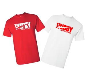 Just Love Him Just Love Her T-shirt valentine day T-shirt, Hubby T-shirt Wifey Tees