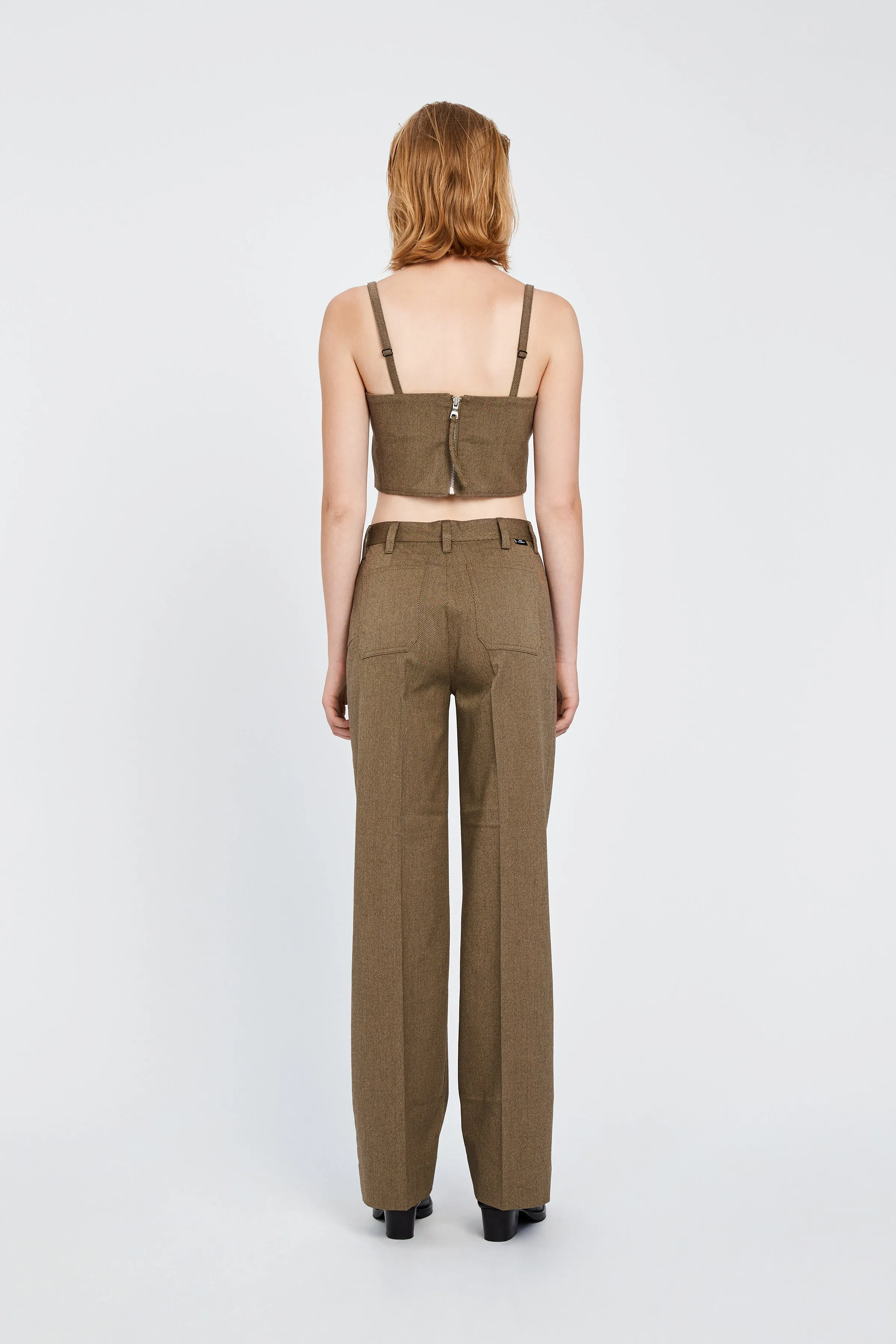 Kelis Trousers - Brown Melange