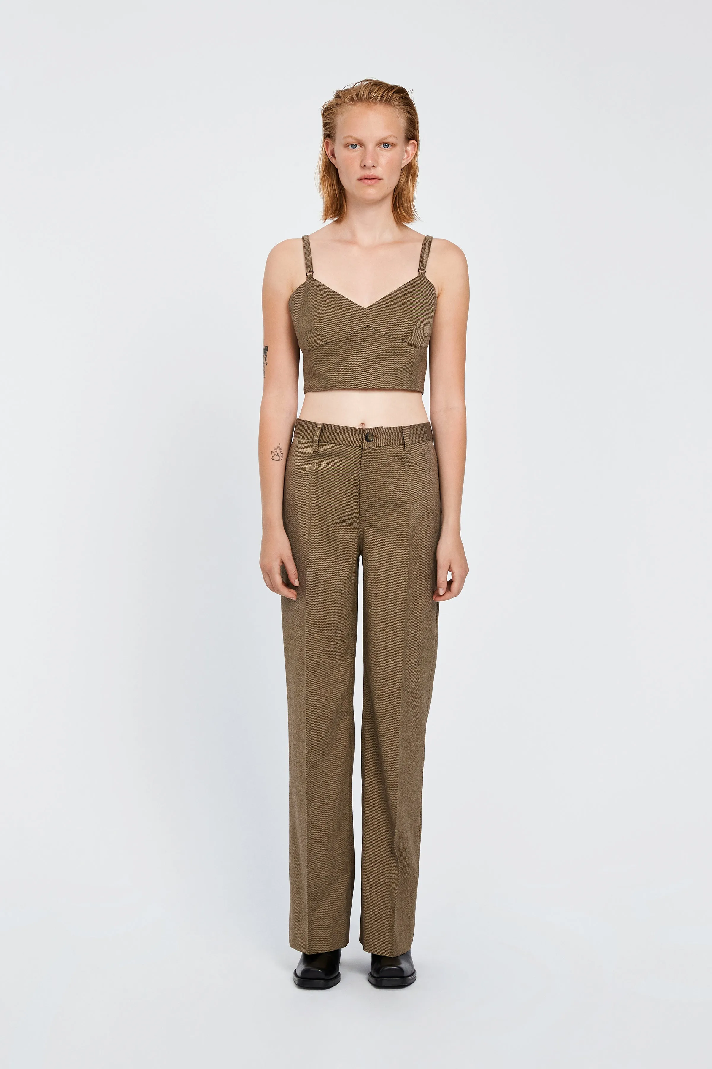 Kelis Trousers - Brown Melange