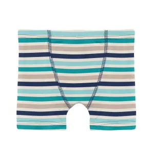 KicKee Pants Sand and Sea Stripe Boys Boxer Brief