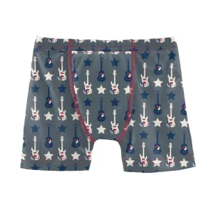 KicKee Pants Slate Guitars and Stars Boys Boxer Brief