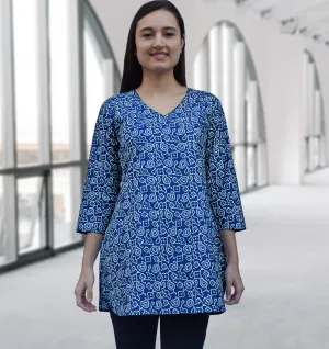 KRITI Block Print Style Pure Cotton Tunic