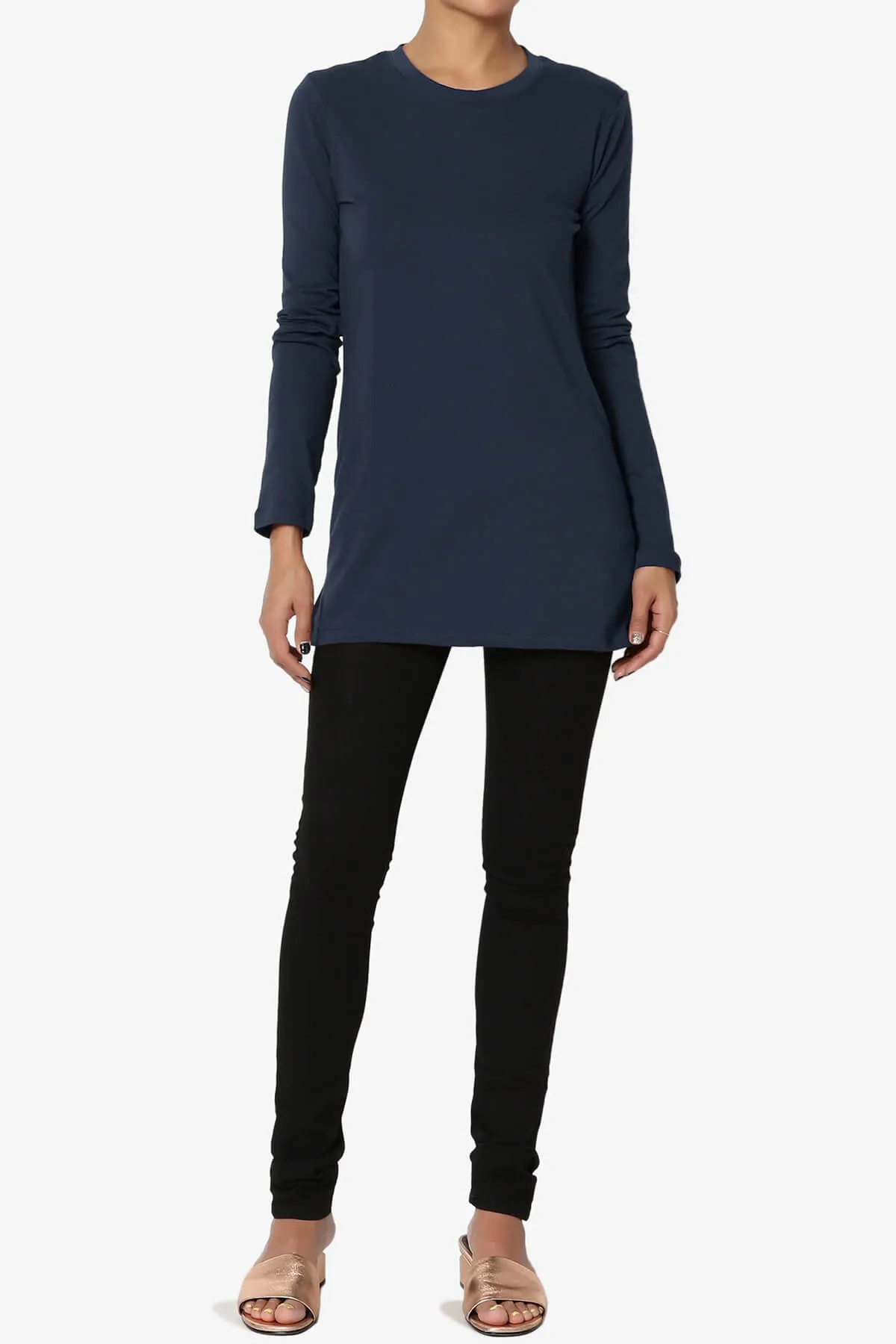 Lasso Cotton Crew Neck Long Sleeve T-Shirt