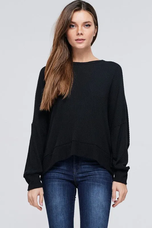 LEMON OPEN BACK TOP BLACK