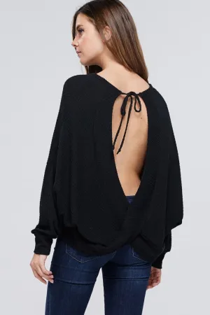 LEMON OPEN BACK TOP BLACK