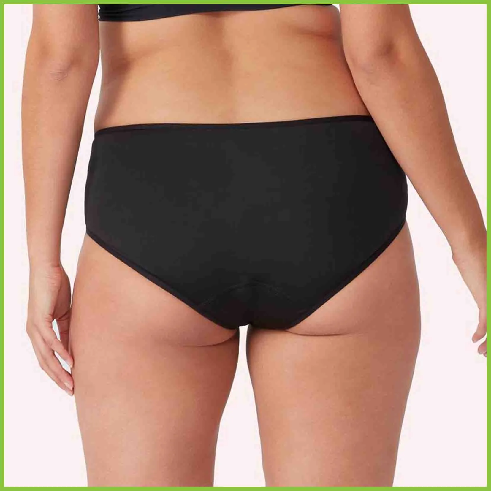 Love Luna Period Underwear - Midi Brief (15ml) - Black