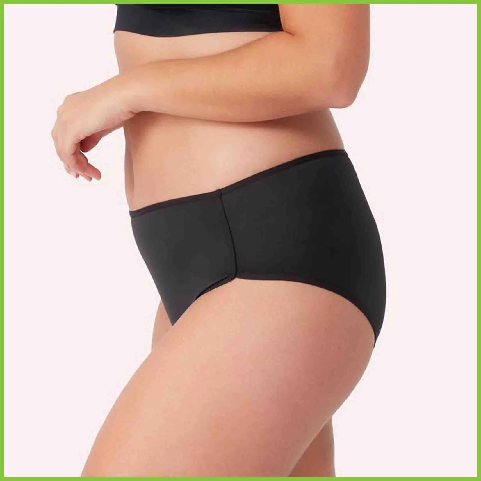 Love Luna Period Underwear - Midi Brief (15ml) - Black