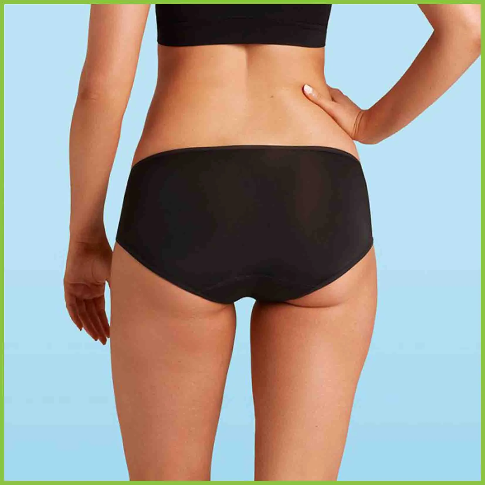 Love Luna Period Underwear - Midi Brief (15ml) - Black