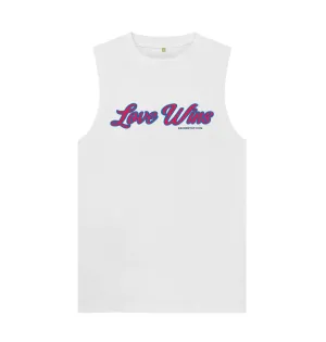 Love Wins - 100% organic white vest.  Free UK postage
