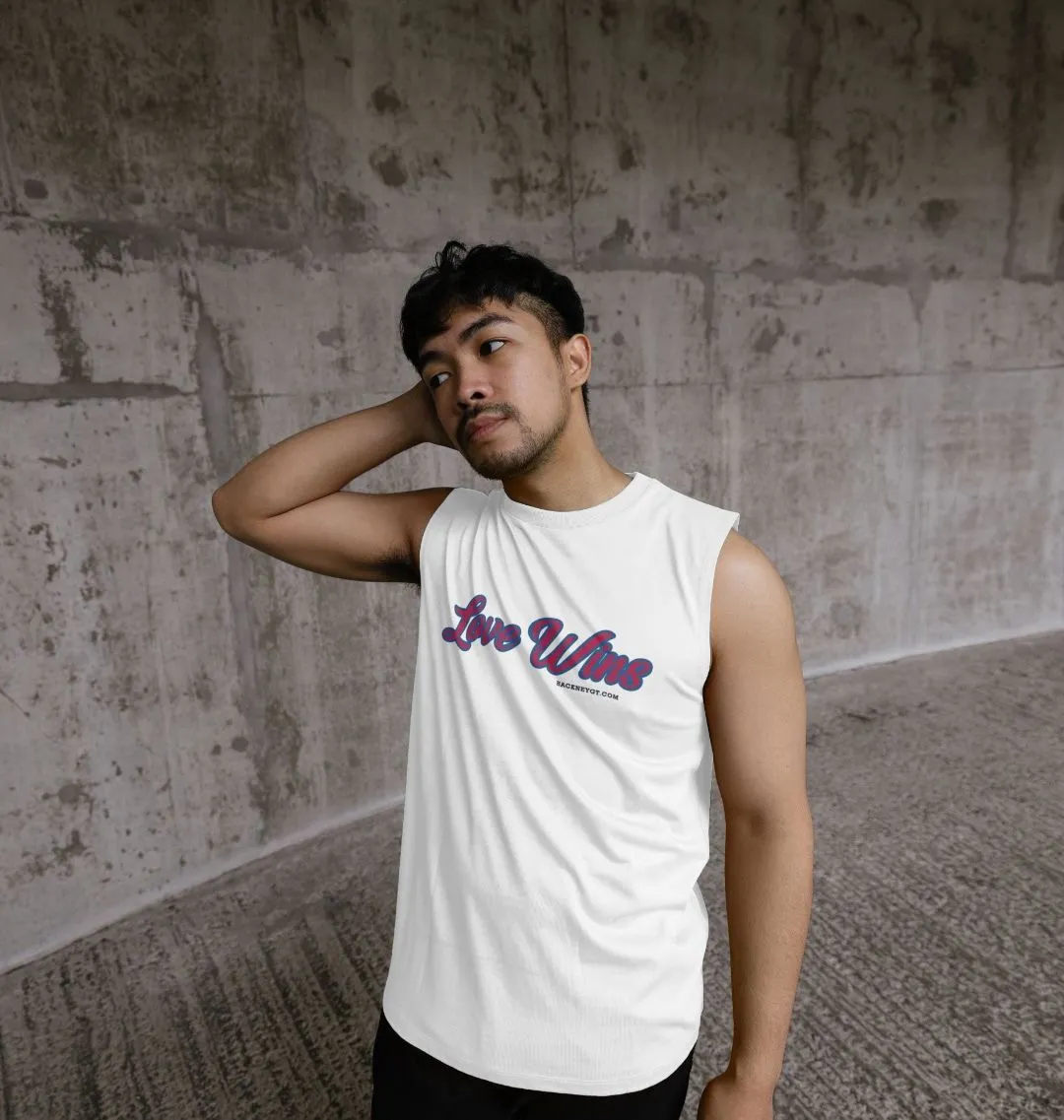 Love Wins - 100% organic white vest.  Free UK postage