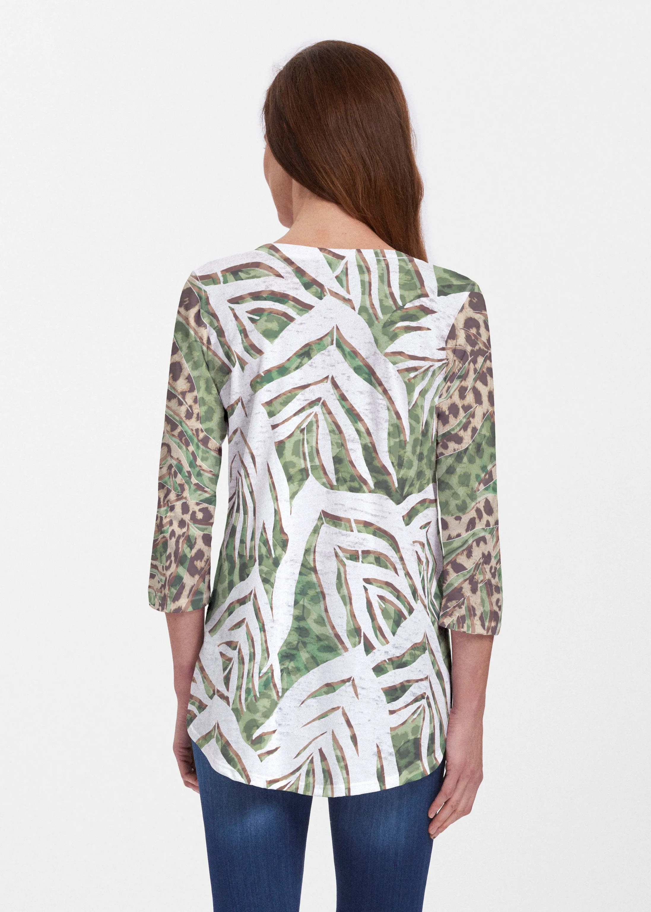 Lush Jaguar (16151) ~ Signature V-neck Flowy Tunic