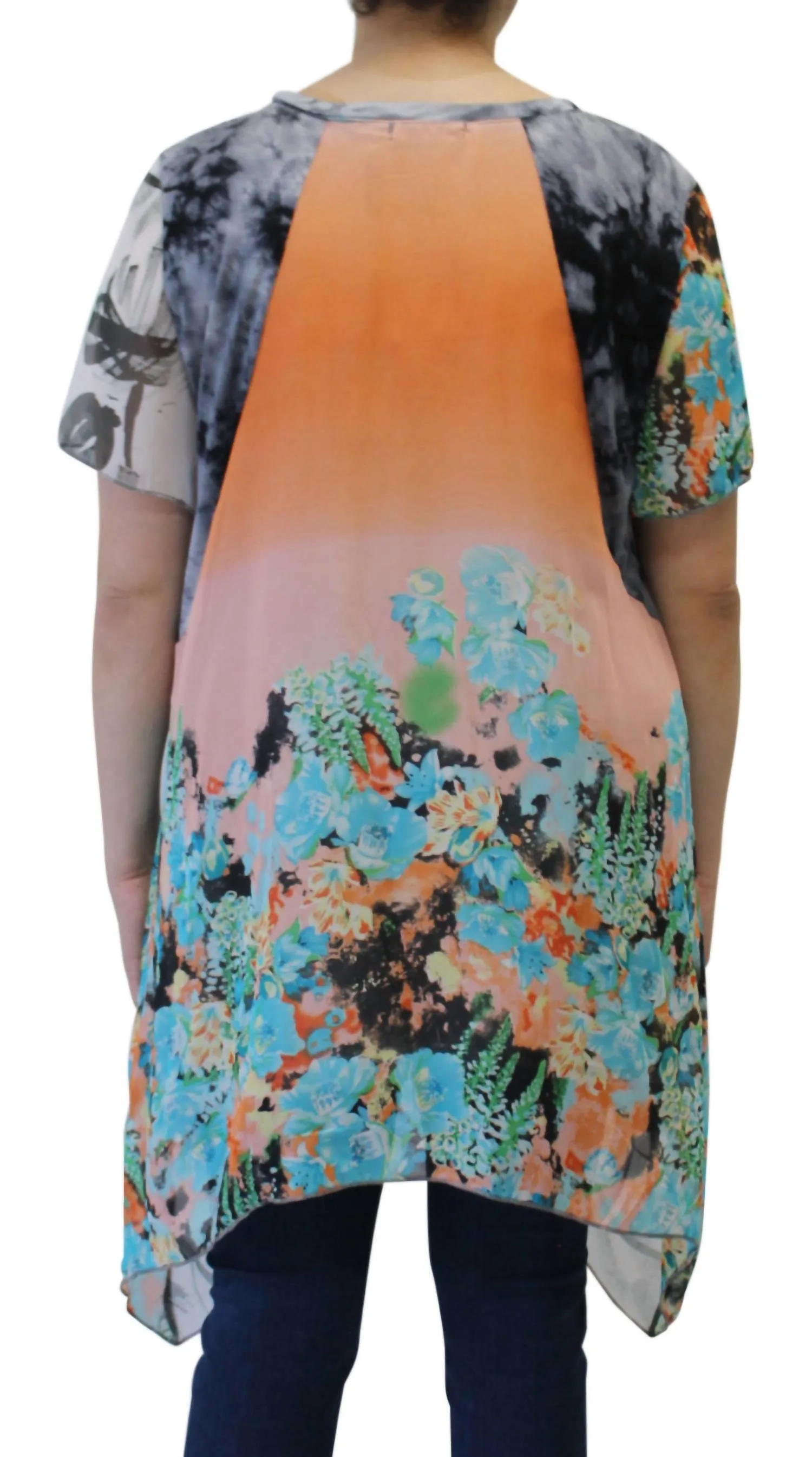 Lv Collection - Patchwork Long Tunic Top
