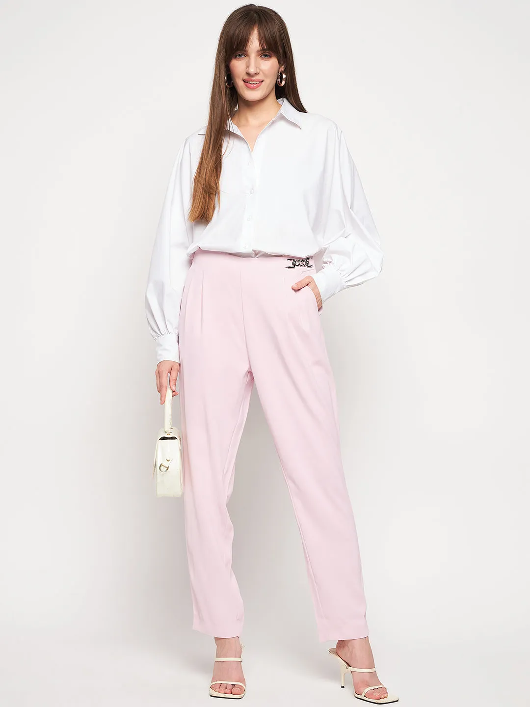 Madame Pink Tapered Trousers