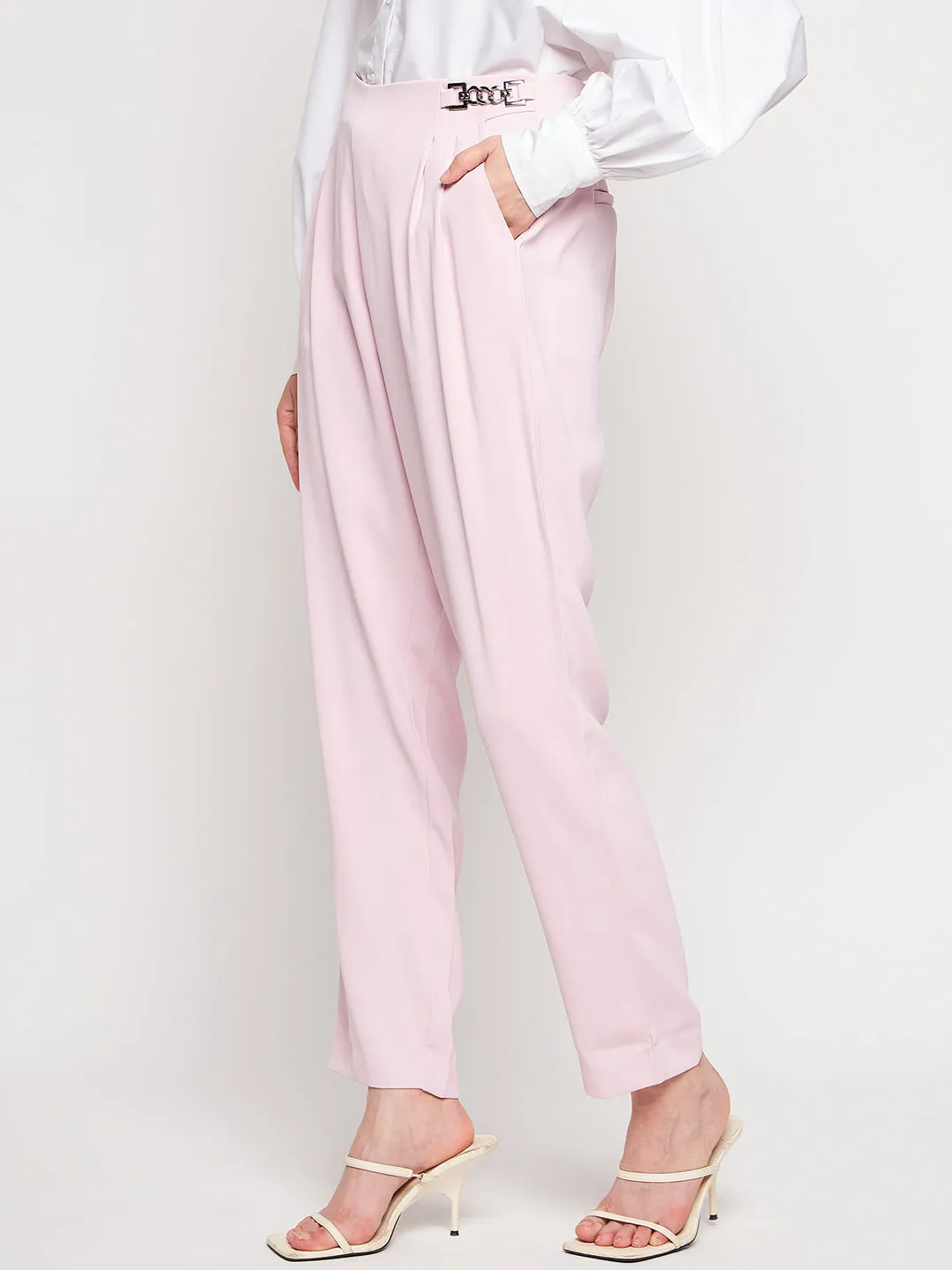 Madame Pink Tapered Trousers