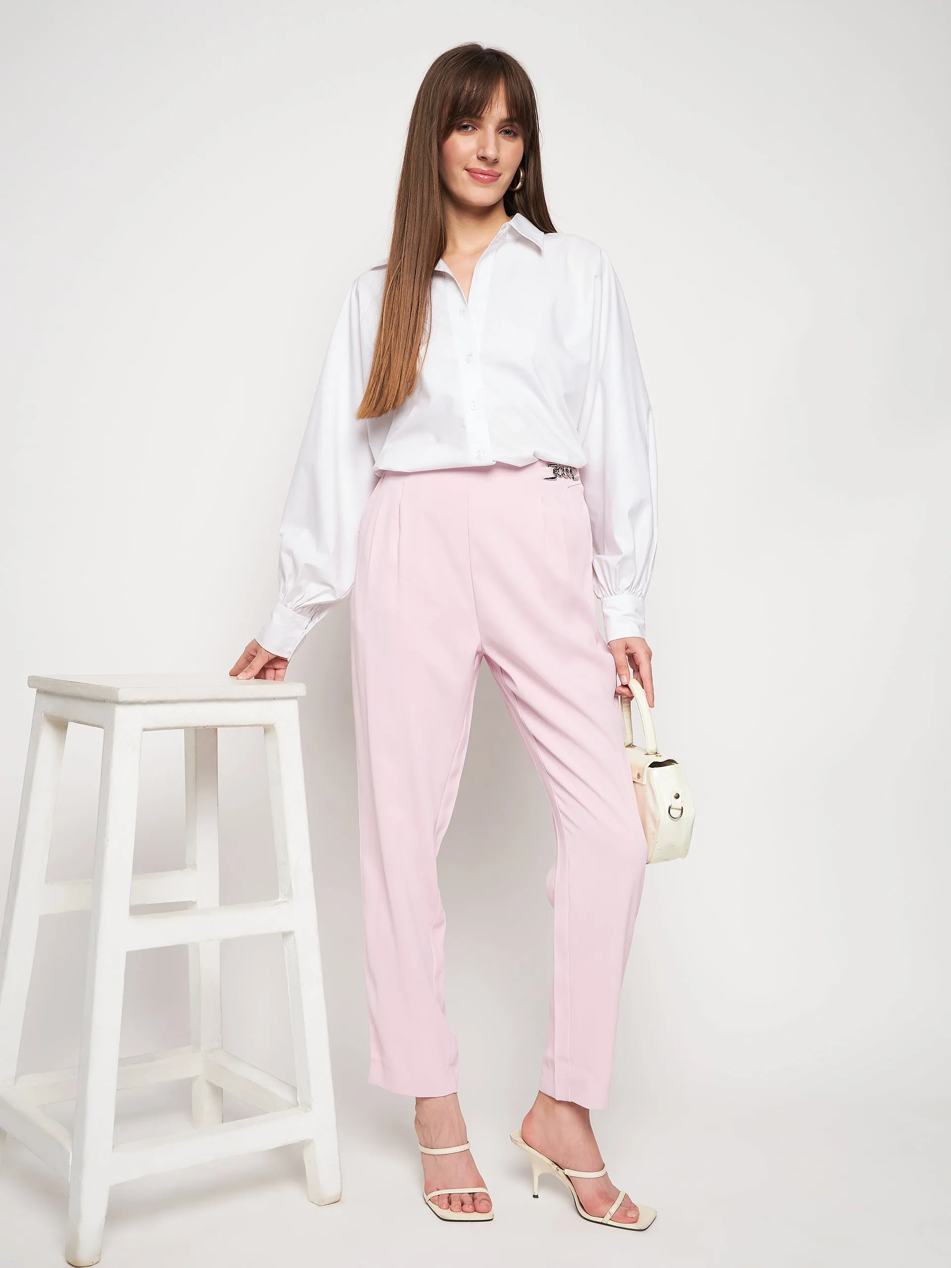Madame Pink Tapered Trousers