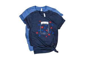 Mason Jar Shirt | 4th Of July Shirt | July 4th Unisex Crew