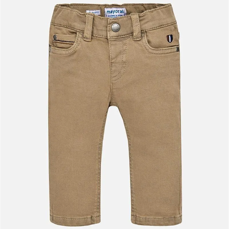 Mayoral Elastane Twill Trousers Wood