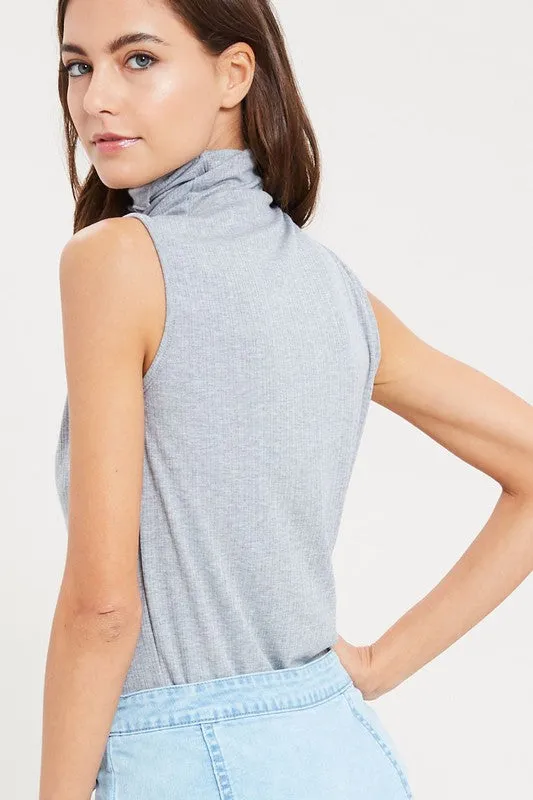 MELODY TURTLENECK TOP GREY