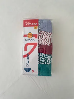 Men's GRANA Low Rise Cotton Briefs 5 pack Assorted
