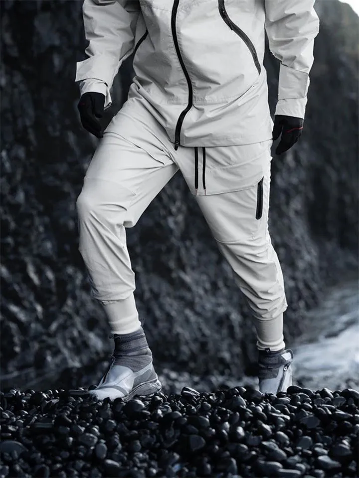 Men's Plain Slim Fit Sports Ankle-tied Trousers
