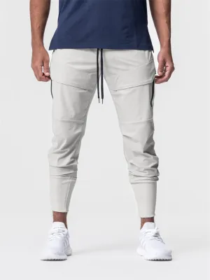Men's Plain Slim Fit Sports Ankle-tied Trousers