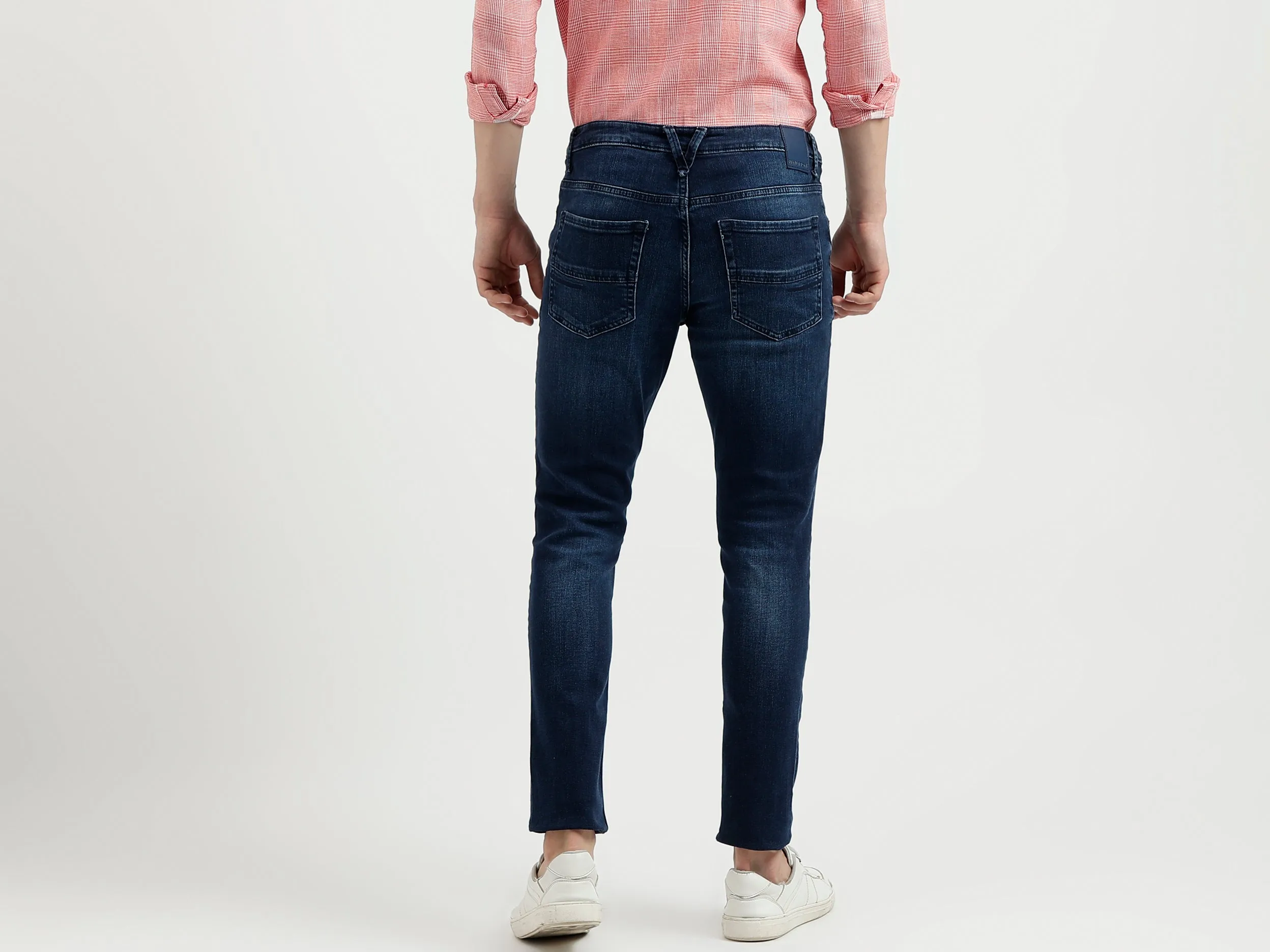Men's Slim Fit Tapered Dark Wash Jeans