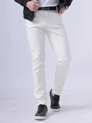 Men's Trendy Stretchy Slim Fit Club PU Leather Pants