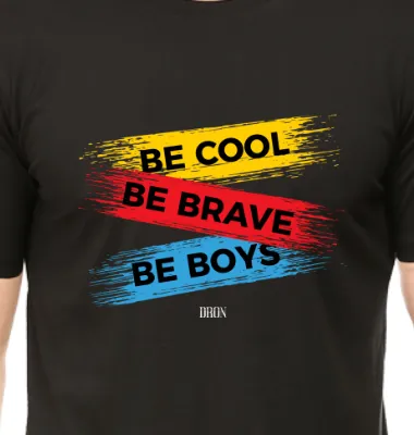 Men's Tshirt - DRON BE COOL - ABA57 Black