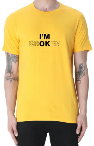 Men's Tshirt - DRON I AM OK - ABA68 Golden Yellow