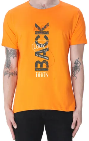 Men's Tshirt - DRON NEVER LOOK BACK - ABA56 Orange
